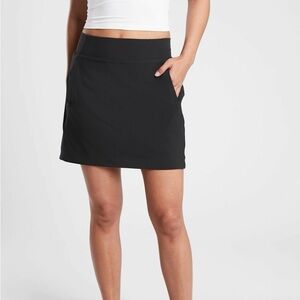 Athleta Brooklyn skort 16” Jupe shirt black tennis Pickleball golf activewear 14